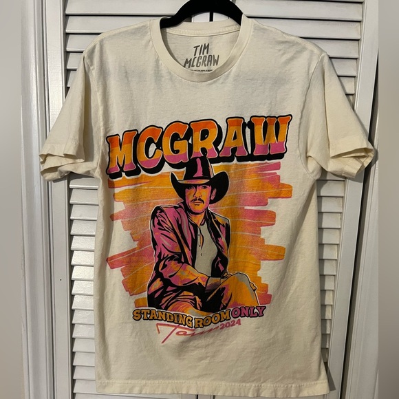 Tim McGraw Standing Room Only Tour 2024 Unisex T-Shirt - Picture 1 of 7